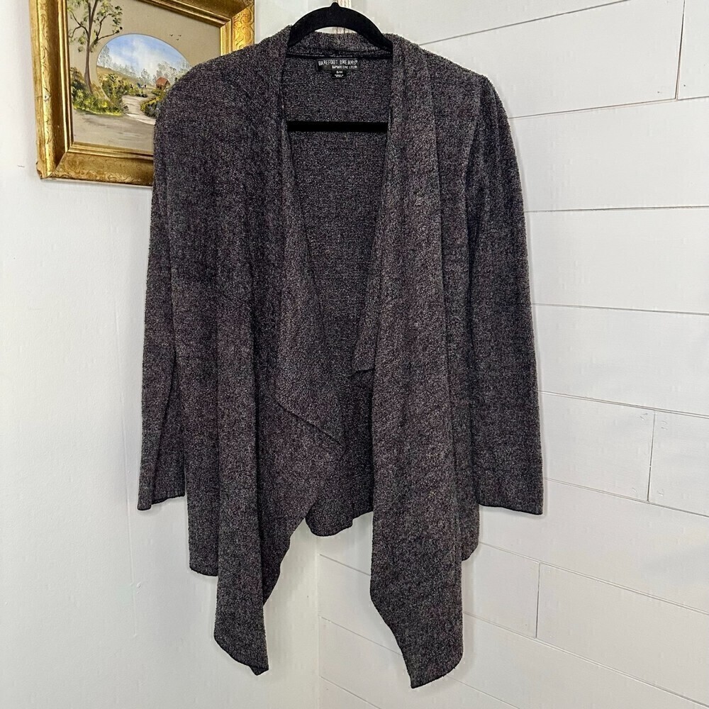 Barefoot Dreams Bamboo Chic Lite Calypso Wrap Cardigan Heather Grey S/M